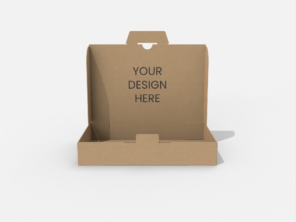 广州包装盒厂家-保险扣双插锁翻盖盒设计结构图