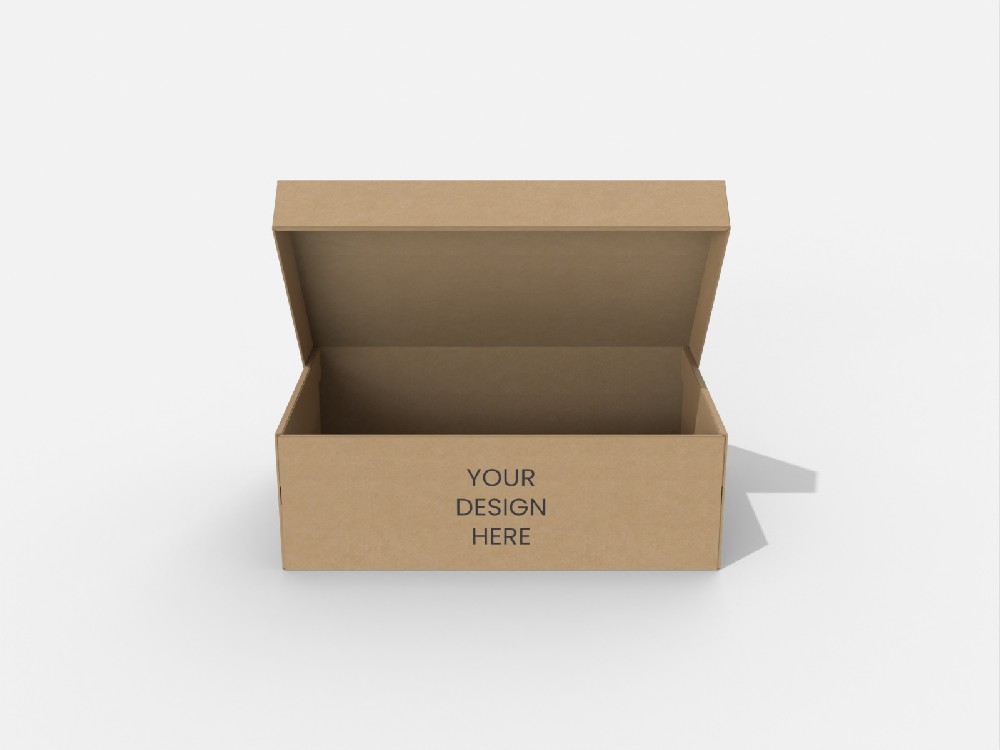 收纳盒-翻盖鞋盒设计结构图